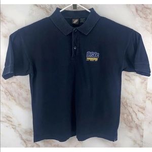 CSI Black Embroidered Crime Scene Investigator Men's Polo Shirt Size L